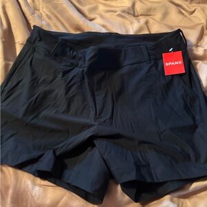 SPANX Black Athletic Shorts with Wide Waistband